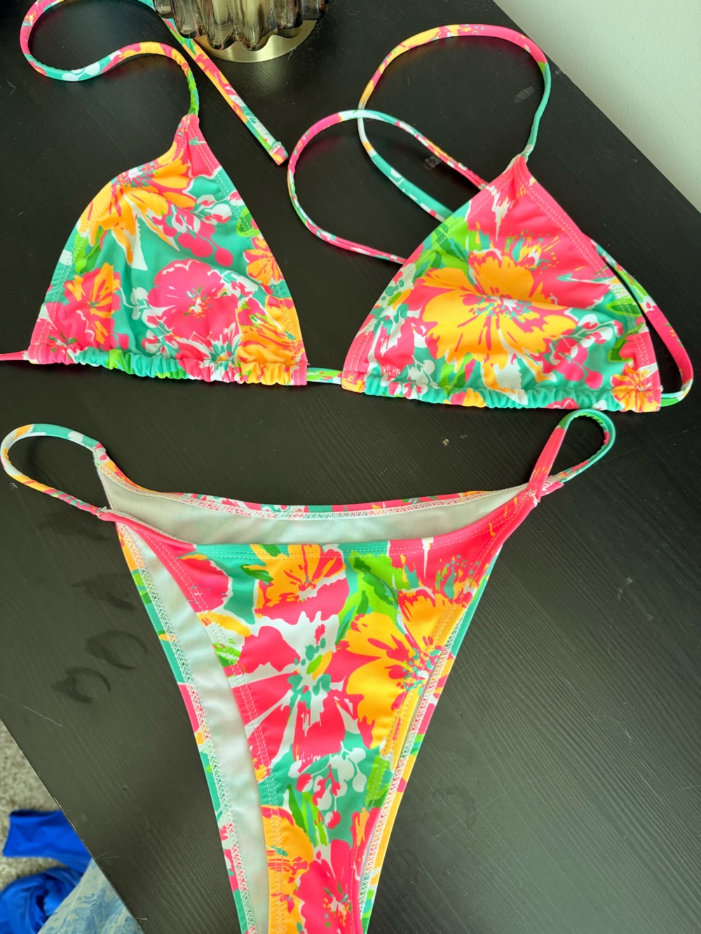 Floral Swimsuit in Turquoise & Pink